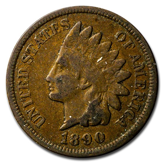 1890 Indian Head Cent Good+ 1890 Indian Head Cent Good+